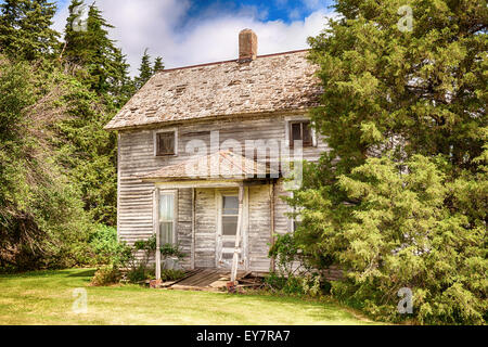 Vecchia casa colonica Iowa Foto Stock