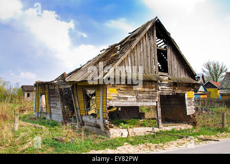 Casa collassare Foto Stock