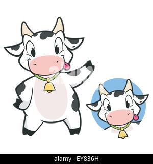 Mucca del fumetto Illustrazione Vettoriale