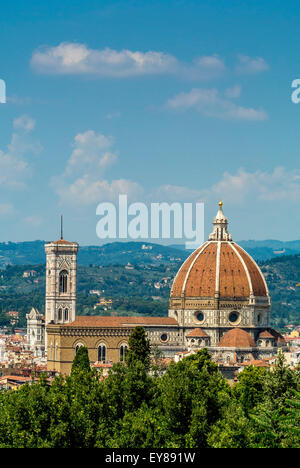 Il Duomo di Firenze o il Duomo con la Cupola progettata da Brunelleschi Flippo. Firenze, Italia. Foto Stock