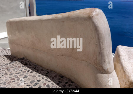 Le scale di Santorini abstract via Oia Grecia muro bianco via Grecia imbiancata via Grecia Foto Stock