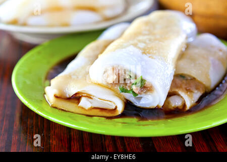 Cinese Dim Sum, riso, pasta rotolo. Foto Stock