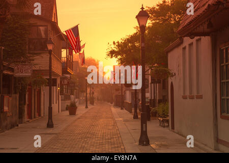 HYPOLITA STREET e storico quartiere di Saint Augustine, Florida USA Foto Stock