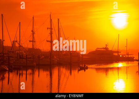 MARINA INTER Vie navigabili costiere WATERFRONT SANT AGOSTINO FLORIDA USA Foto Stock