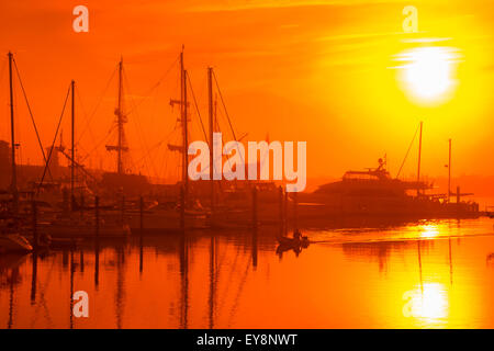 MARINA INTER Vie navigabili costiere WATERFRONT SANT AGOSTINO FLORIDA USA Foto Stock