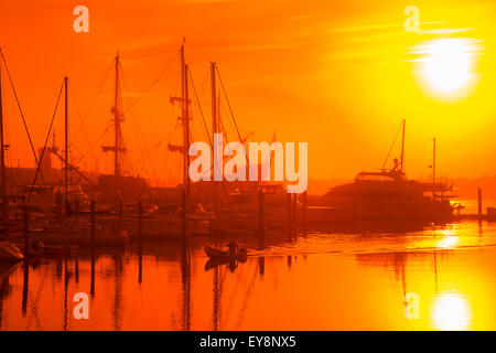 MARINA INTER Vie navigabili costiere WATERFRONT SANT AGOSTINO FLORIDA USA Foto Stock