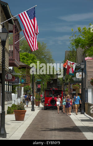 HYPOLITA STREET e storico quartiere di Saint Augustine, Florida USA Foto Stock