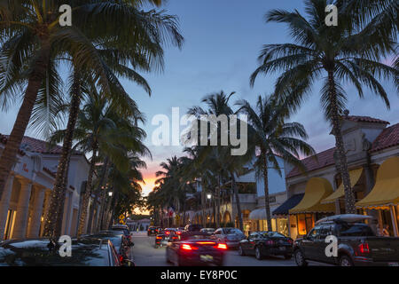 WORTH AVENUE PALM BEACH FLORIDA USA Foto Stock