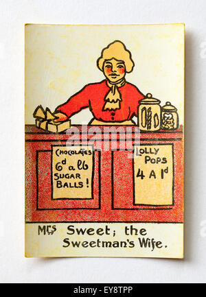La signora dolce il Sweetman la moglie di carta da gioco da famiglie felici gioco di carte Foto Stock