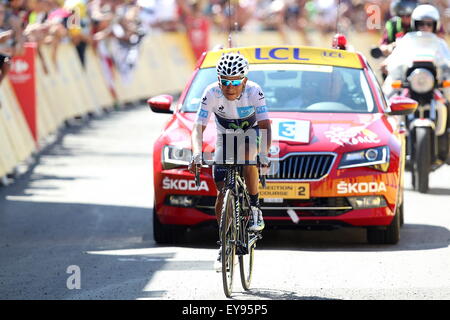 Alexander Nairo Quintana - Movistar - 14.07.2015 - Tour de France 2015 - Etape 10 - Tarbes/La Pierre Saint Martin.Photo : Blondau/Aop premere/Icona Sport. *** Caption locale Foto Stock