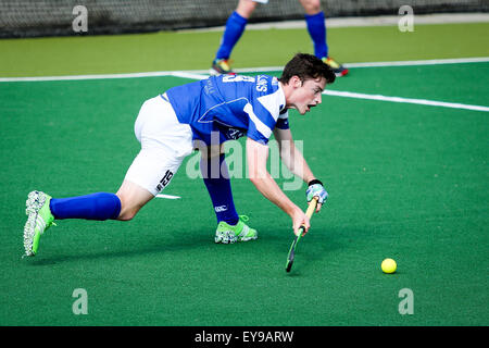 Praga, Repubblica Ceca - 24 luglio 2015. EuroHockey Championships II semifinale partita tra Austria e Scozia. 19 COLLINS Murray Credito: Petr Toman/Alamy Live News Foto Stock