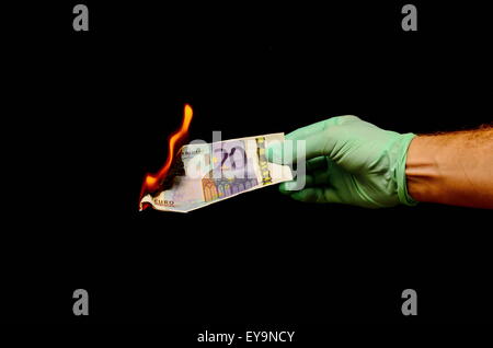 Euro europeo denaro banconota Foto Stock