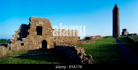 Isola Devenish Lr Lough Erne, Co Fermanagh, Irlanda Foto Stock