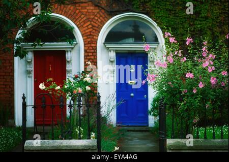 Rathmines, Dublino, Co Dublin, Irlanda; porte georgiano Foto Stock