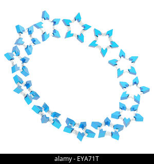 Cornice rotonda fatta di stelle Foto Stock