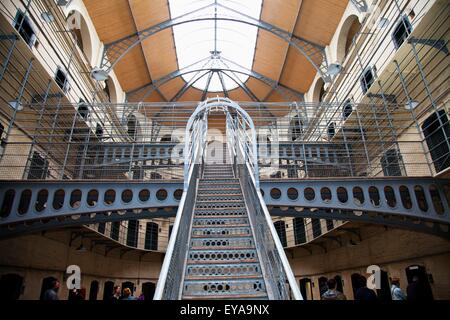 Interno di Kilmainham Gaol; Dublino, Contea di Dublino, Irlanda Foto Stock
