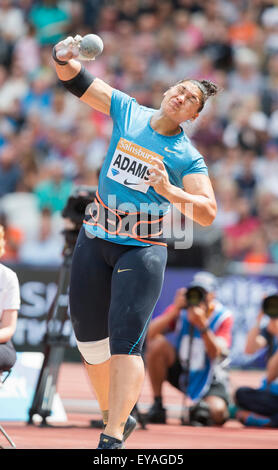 Queen Elizabeth Olympic Park, London, Regno Unito. Xxv Luglio, 2015. Sainsburys anniversario giochi. Valerie Adams (NZL) getta la Womens colpo messo. Credit: Azione Plus immagini di sport/Alamy Live News Foto Stock