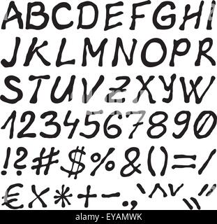 Vettore disegnati a mano Doodle alfabeto Illustrazione Vettoriale