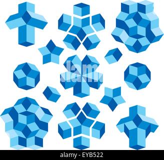 Cubo segni vettore per affari di costruzione Illustrazione Vettoriale