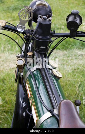 Vintage British motociclo sul display Foto Stock