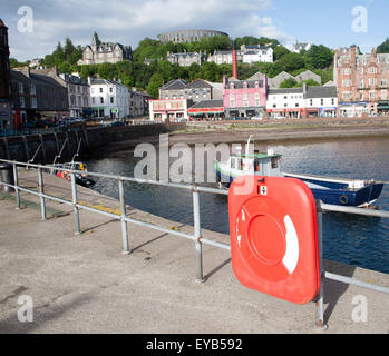 Il Quayside su North Pier, Oban, Argyll and Bute, Scotland, Regno Unito Foto Stock