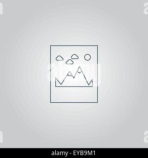 Icona di montagna illustrazione vettoriale Illustrazione Vettoriale