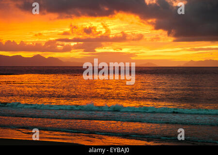 Tramonto su False Bay, Città del Capo Sud Africa Foto Stock