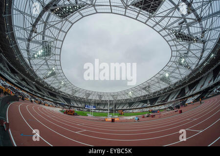 Queen Elizabeth Olympic Park, London, Regno Unito. 26 Luglio, 2015. Sainsburys anniversario giochi. Sainsbury's IPC Grand Prix finale. Vista generale del all'interno del suolo prima dell'inizio dell'evento. Credito: Azione Sport Plus/Alamy Live News Foto Stock