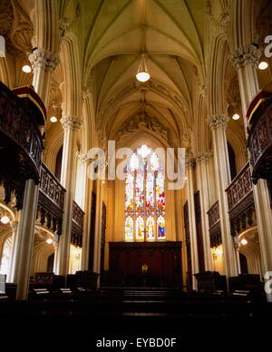 Chiesa della Santissima Trinità, il Castello di Dublino, Dublino, Co Dublin, Irlanda; 19esimo secolo Revival gotico Cappella Foto Stock