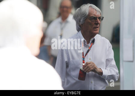 Motorsports: FIA Formula One World Championship 2015, il Gran Premio di Ungheria, Bernie Ecclestone (GBR, Presidente e CEO di Formula One Management e Formula One Administration), Foto Stock