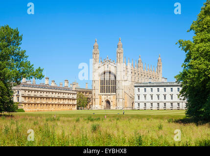 Kings College Chapel, Clare College e Gibbs edificio dal dorso Università di Cambridge Cambridgeshire England Regno Unito GB Europa Foto Stock