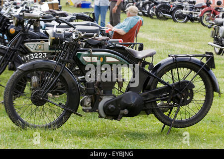 Vintage British motociclo sul display Foto Stock