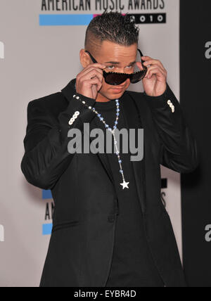 LOS ANGELES, CA - 21 novembre 2010: Mike Sorrentino, aka la situazione al 2010 American Music Awards presso il Nokia Theatre di Los Angeles Live. Foto Stock