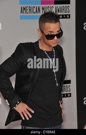 LOS ANGELES, CA - 21 novembre 2010: Mike Sorrentino, aka la situazione al 2010 American Music Awards presso il Nokia Theatre di Los Angeles Live. Foto Stock