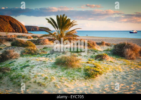 Playa Mujeres, Los Ajaches monumento naturale. Lanzarote, Isole Canarie, Spagna, Europa. Foto Stock