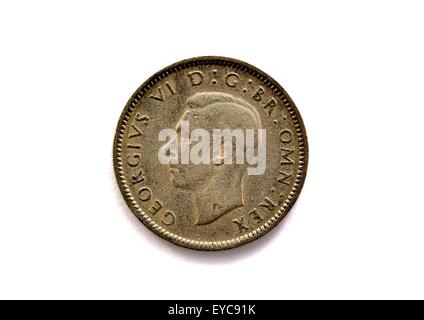 1948 sixpence british coin Foto Stock