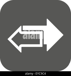 Le frecce sinistra e destra e la relativa icona. Frecce simbolo Illustrazione Vettoriale