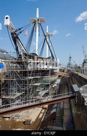 USS Constitution in bacino di carenaggio museum Boston STATI UNITI D'AMERICA Foto Stock