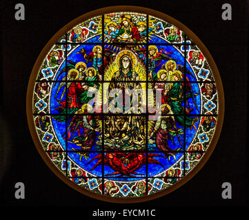 Rosone restaurato nel Duomo di Firenze. Firenze, Italia. Foto Stock