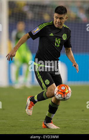 Luglio 26, 2015: Messico avanti Oribe Peralta (19) in azione durante la CONCACAF Gold Cup 2015 partita finale tra la Giamaica e Messico al Lincoln Financial Field di Philadelphia, Pennsylvania. Il Messico ha vinto 3-1. Christopher Szagola/CSM Foto Stock