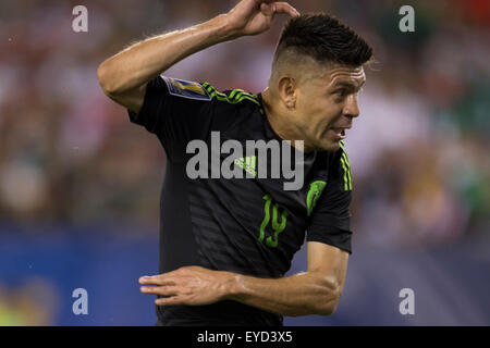 Luglio 26, 2015: Messico avanti Oribe Peralta (19) in azione durante la CONCACAF Gold Cup 2015 partita finale tra la Giamaica e Messico al Lincoln Financial Field di Philadelphia, Pennsylvania. Il Messico ha vinto 3-1. Christopher Szagola/CSM Foto Stock