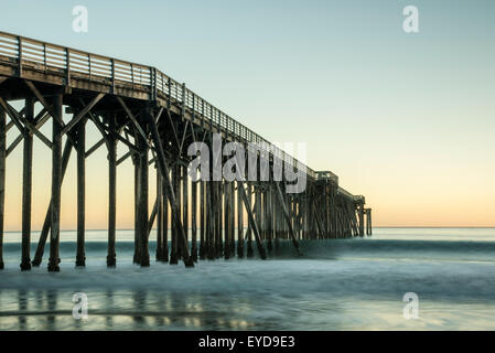 San Simeon molo al tramonto - California Foto Stock