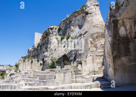 Il castello di Chateau des Baux de Provence, Francia Foto Stock