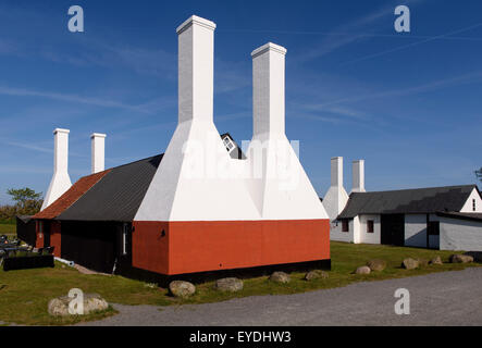 Casa di fumo Hasle Røgeri, isola di Bornholm Danimarca Foto Stock