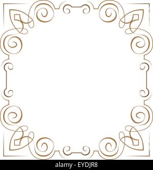 Set di vettore di vintage elementi di design. Telai, frontiere, spazzola modellato Illustrazione Vettoriale