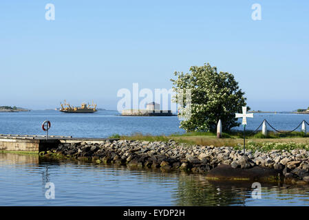 Ex Marine motivi su Stumholmen in Karlskrona, Provincia Blekinge, Svezia Foto Stock