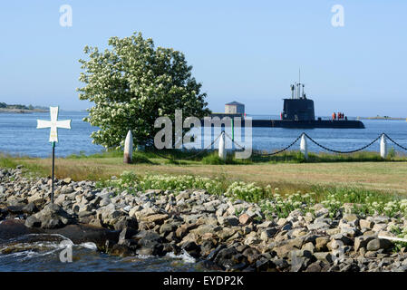 Sottomarino e ex Marine motivi su Stumholmen in Karlskrona, ProvinceBlekinge, Svezia Foto Stock