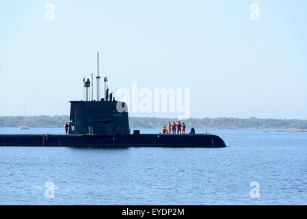 Sottomarino e ex Marine motivi su Stumholmen in Karlskrona, ProvinceBlekinge, Svezia Foto Stock