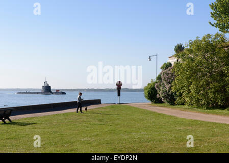 Sottomarino e ex Marine motivi su Stumholmen in Karlskrona, ProvinceBlekinge, Svezia Foto Stock