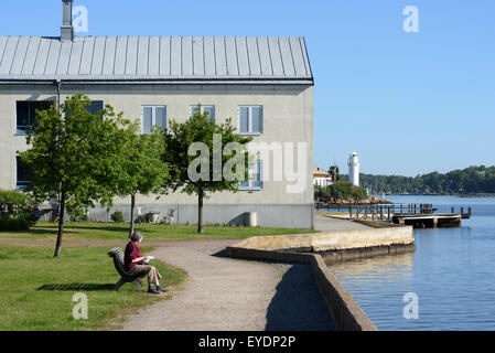 Ex Marine motivi su Stumholmen in Karlskrona, Provincia Blekinge, Svezia Foto Stock